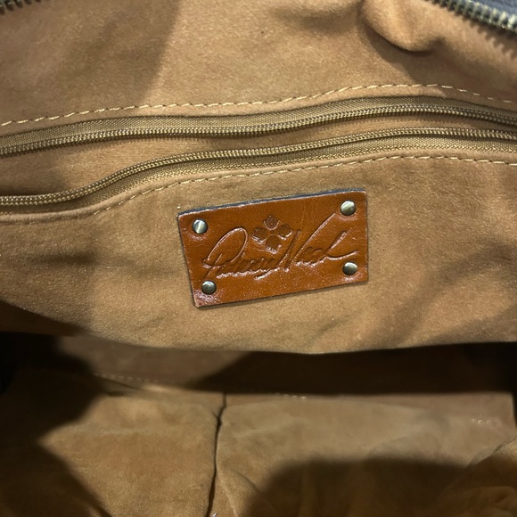 Patricia Nash Floral Shoulder Bag - Brown and Cream - Picture 8 of 10